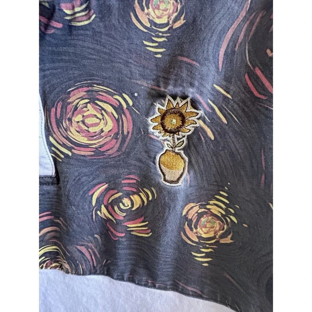 Evergreen Manor Sunflower Cotton Rugby Shirt Size 2XL